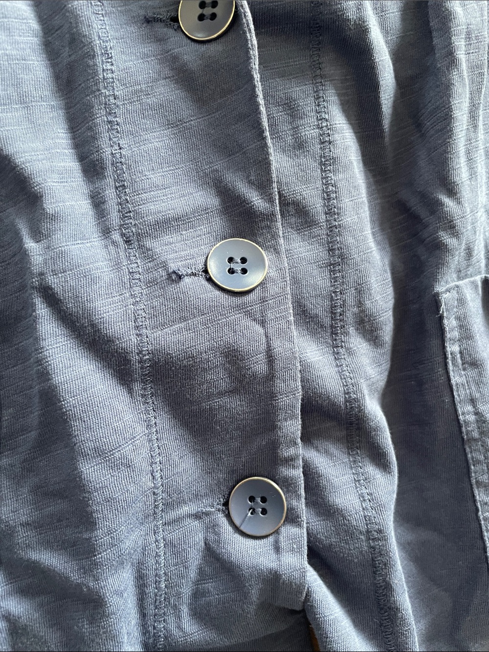 Sandwich light weight 100% cotton three button blazer, unlined, unstructured - Picture 4 of 6